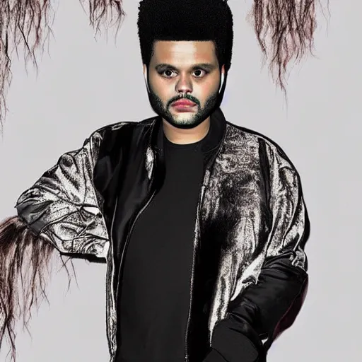 Image similar to the weeknd as michael jackson,