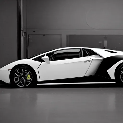 Prompt: x-ray photo of lamborghini car,