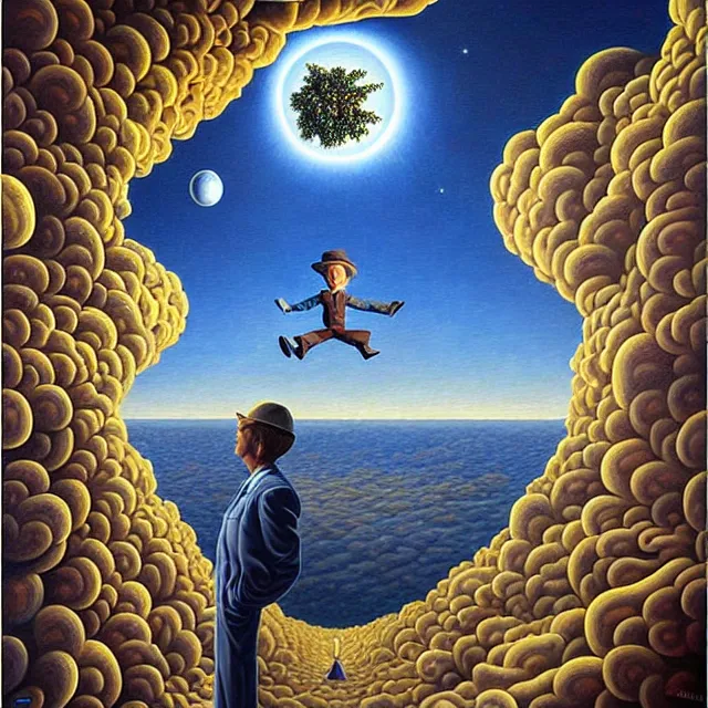 Image similar to an oil on canvas portrait painting of goofy, surrealism, surrealist, cosmic horror, rob gonsalves, high detail