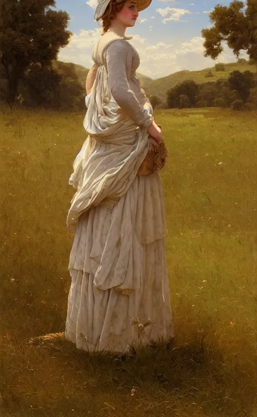 Prompt: portrait en buste of annasophia robb in a pastoral field, traditional corsican, intricate, highly detailed, artstation, illustration, jurgens, rutkowski, bouguereau