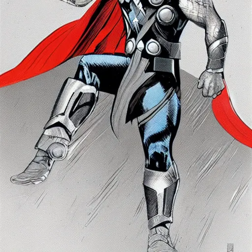 Prompt: Thor in the style of Alex Ross