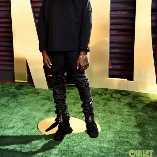 Prompt: kanye west as an avocado, red carpet photography