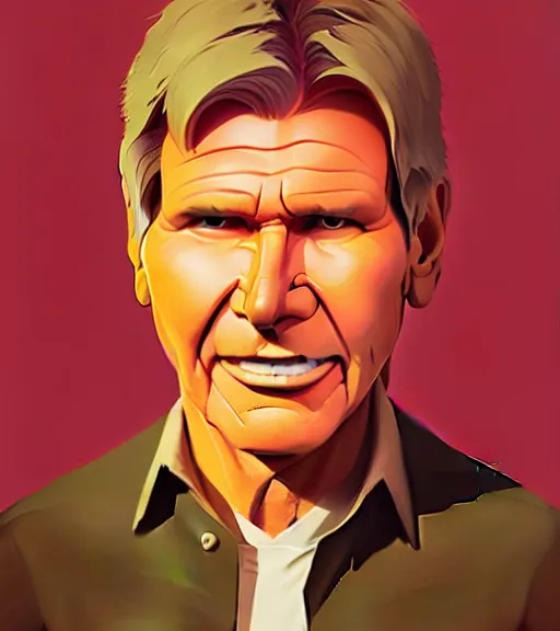 Image similar to icon stylized minimalist harrison ford as gourd!!, loftis, cory behance hd by jesper ejsing, by rhads, makoto shinkai and lois van baarle, ilya kuvshinov, rossdraws global illumination