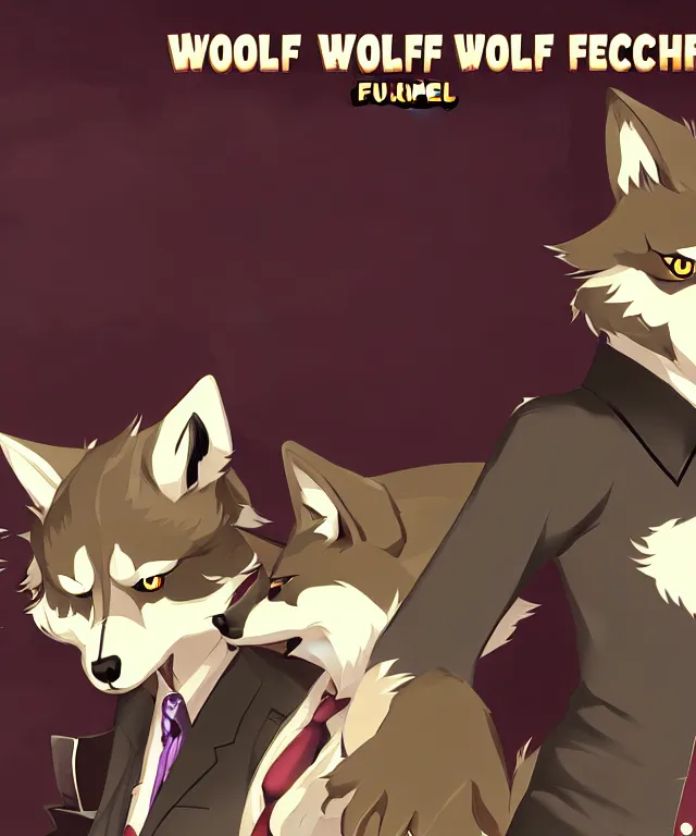 Image similar to furry - wolf - detective - fursona uhd ue 5 visual novel pc game screenshot