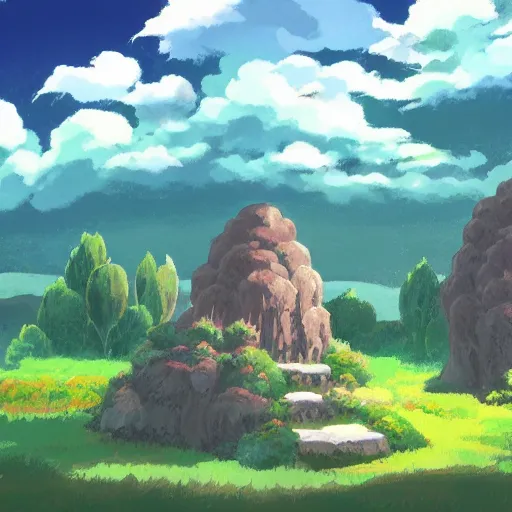 Image similar to landscape of the eternal rest, in the style of studio ghibli, award - winning, 4 k