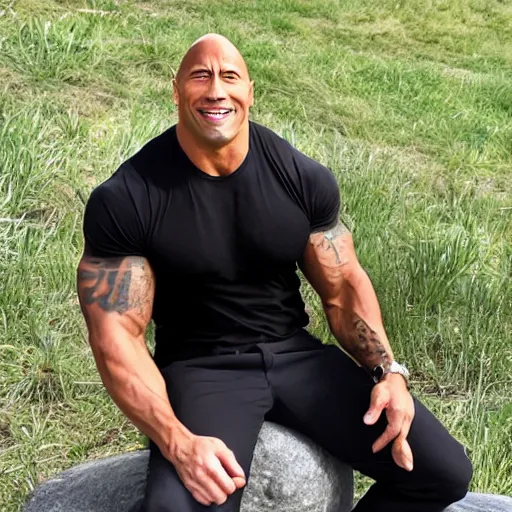 Image similar to a pretty picture of dwayne the rock johnson dressed as a school