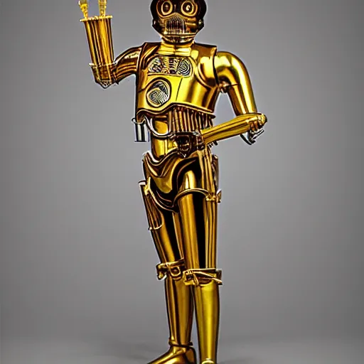 Image similar to Victorian era c3po