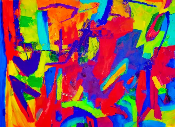 Prompt: bright abstract painting by kufa gate and bradley eastman