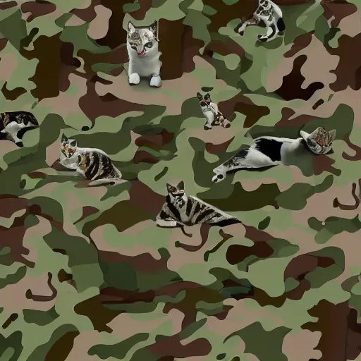 Prompt: there are no cats in this photo, hidden, camouflage, epic, 4K, 8K, highly detailed, surreal, photorealism, isms