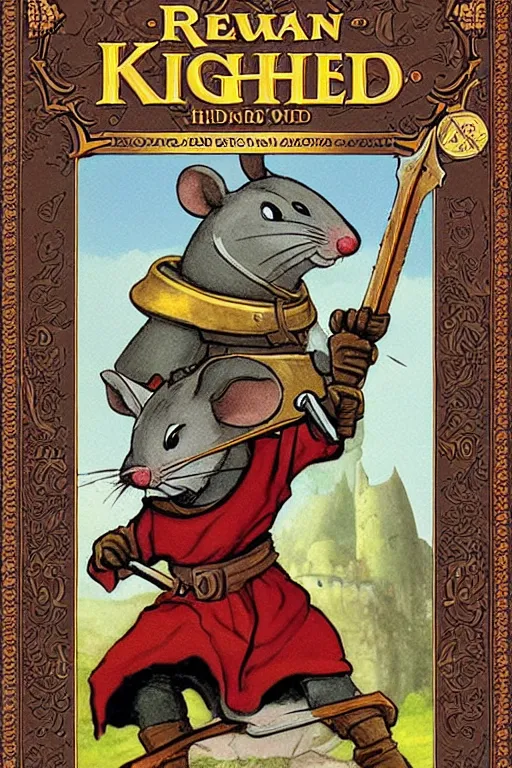 Prompt: a heroic mouse knight with sword and shield, redwall, brian jacques, detailed, epic