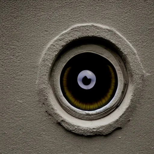 Image similar to the eye on window, liminal space