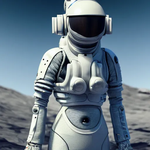 Image similar to portrait photography of a white diesel punk futuristic space suit armor, in an alien planet, ultra detail, high detail, 8 k, octane render, in the style of edward hopper