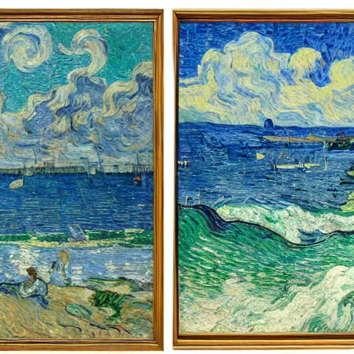 Image similar to rich and indulgent oil paint impasto reliefs, happy italian beach scene, an artwork by charles w. bartlett and jackson pollack and colin campbell cooper and to a lesser extent - van gogh