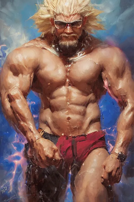Prompt: realist portrait of bobobo. by Daniel F. Gerhartz, hyperrealistic oil painting, 4k, studio lightning