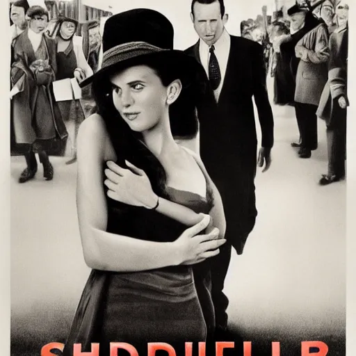 Image similar to schindler list romantic comedy promo poster