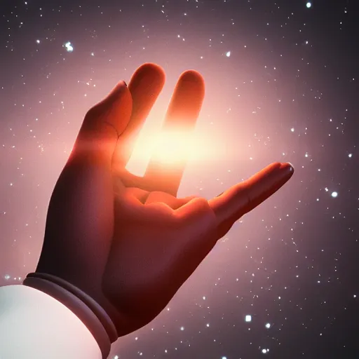 Image similar to the universe in someone's hand, 3 d render, octane, 4 k