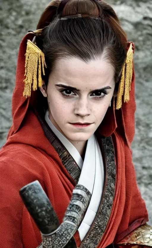 Image similar to emma watson as an ancient samurai