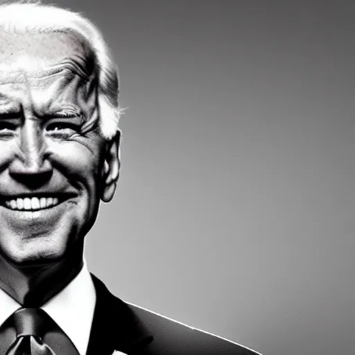 Image similar to a photo of joe biden as a demon, red eyes, shadowy figure