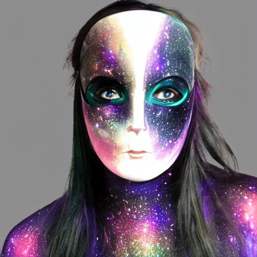 Image similar to galaxy gothic mask