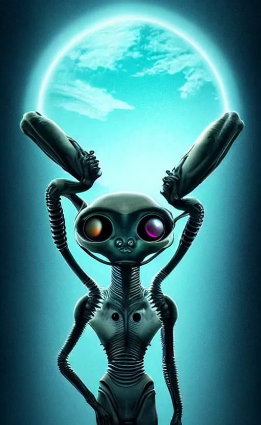 Prompt: cute, imaginative, alien poster art, movie art, alluring, by lucusfilm, weta studio, 8 k, denoised