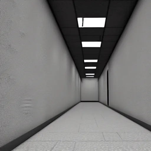 Image similar to hallways of underground lab, sterile, clean, cinematic, liminal space, unreal engine, photorealism, haunting