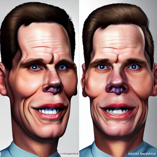 Image similar to Caricature portraits done of Jerma, realistic, hyperrealistic, very realistic, highly detailed, very detailed, extremely detailed, detailed, oil painting, digital art, trending on artstation