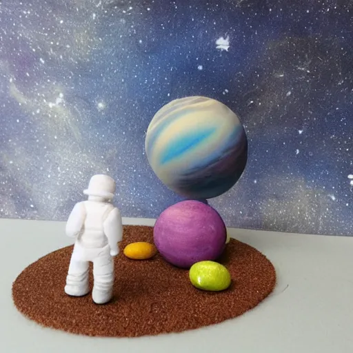 Prompt: Liminal space in outer space Miniature