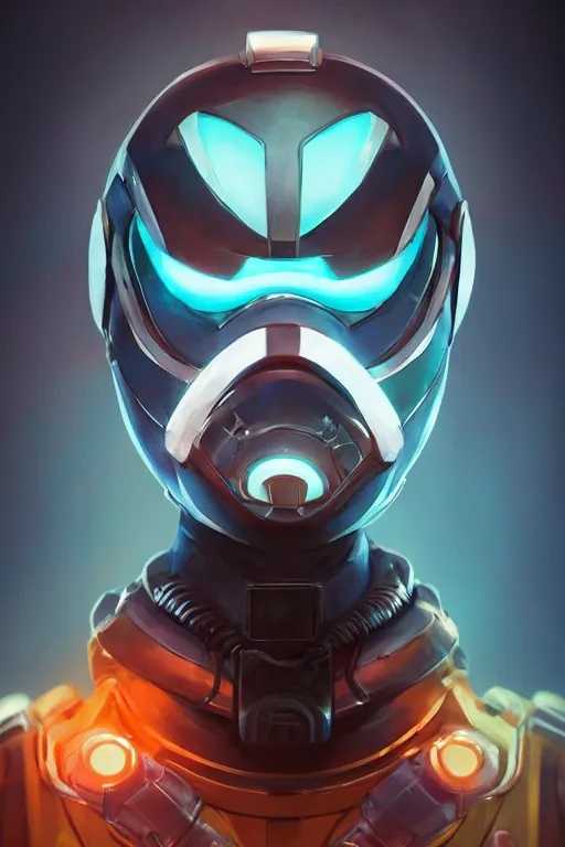 Image similar to epic mask helmet robot ninja portrait stylized as fornite style game design fanart by concept artist gervasio canda, behance hd by jesper ejsing, by rhads, makoto shinkai and lois van baarle, ilya kuvshinov, rossdraws global illumination radiating a glowing aura global illumination ray tracing hdr render in unreal engine 5