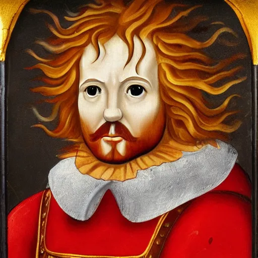 Prompt: Medieval painting of Ronald McDonald. High resolution. Highly detailed. Trending on art station. 4k. Dramatic.