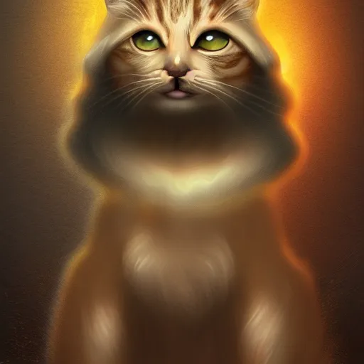 Image similar to the cat jesus, digital art, tranding on artstation, high resolution