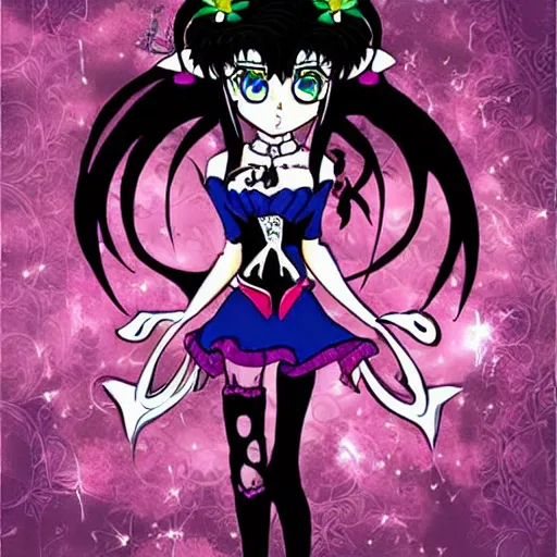 Prompt: gothic sailor moon