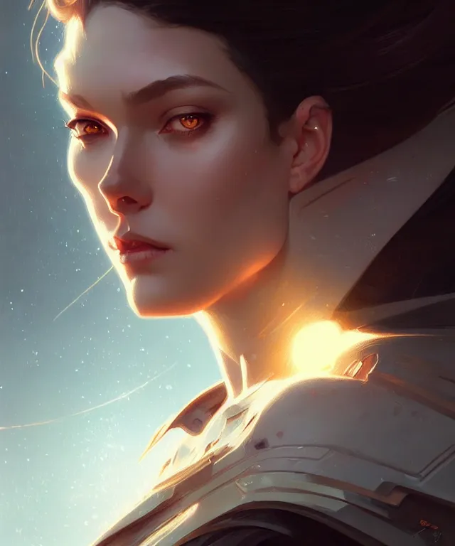 Image similar to gallent girl portrait, sci-fi face, elegant, highly detailed, digital painting, artstation, concept art, smooth, sharp focus, illustration, art by artgerm and greg rutkowski and alphonse mucha