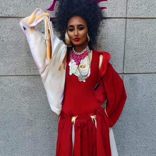 Image similar to iman vellani cosplaying