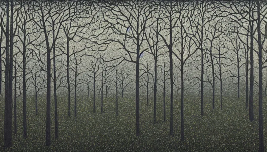 Image similar to Night forest,by David Inshaw