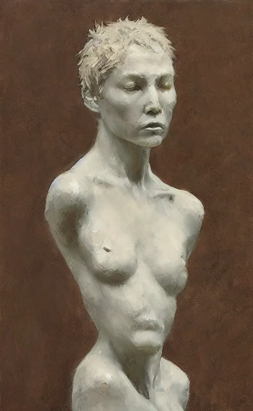 Image similar to “ sculpture by zhaoming wu, nick alm, bernie fuchs, hollis dunlap, gregory manchess, james gurney ”