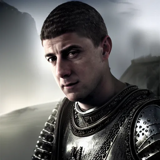 Image similar to portrait of Baldwin IV according to Willem of Tyre, dynamic lighting, cinematic, establishing shot, extremely high detail, photo realistic, cinematic lighting, intricate line drawings, 8k resolution