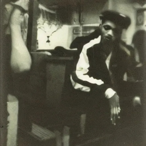 Image similar to “A eat in a gang member pose tooken by a 1950’s camera”
