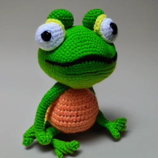 Image similar to cute frog Amigurumi