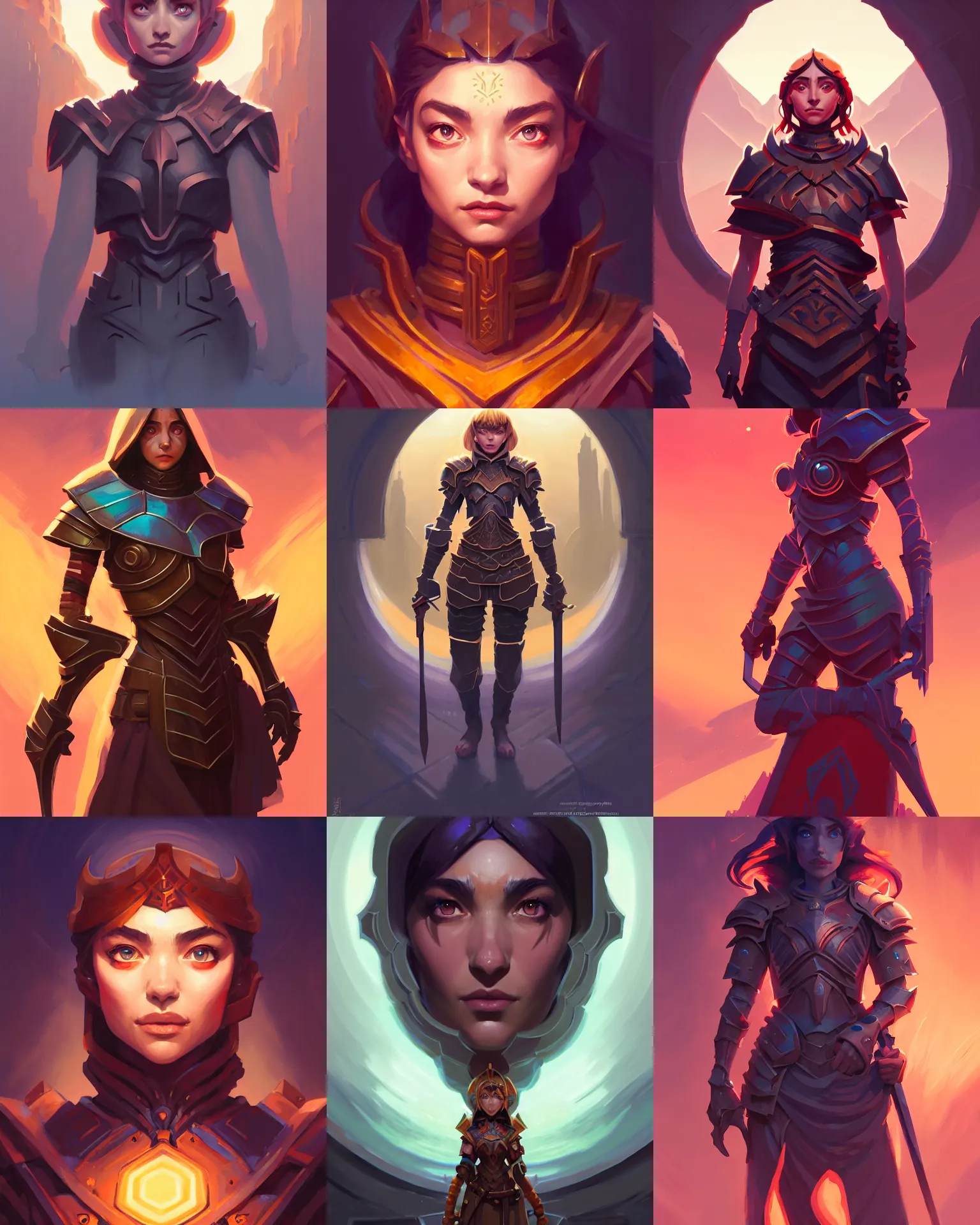 Prompt: symmetrical centered painted portrait, Imogen Poots as a paladin, gloomhaven, matte painting concept art, official fanart behance hd artstation by Jesper Ejsing, by RHADS and Makoto Shinkai and Lois van baarle and ilya kuvshinov and rossdraws