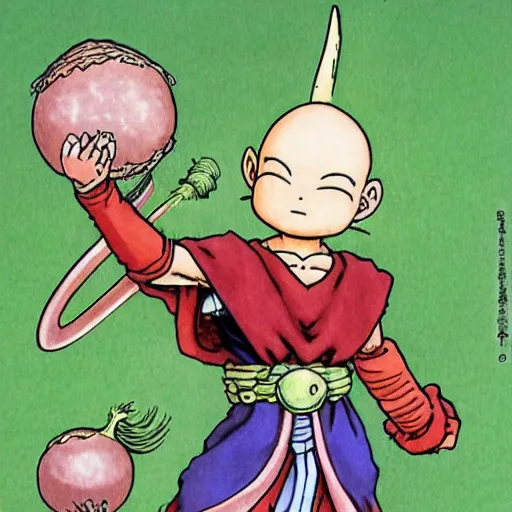 Image similar to onion knight by akira toriyama