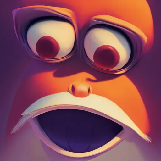 Image similar to face icon stylized minimalist the ren & stimpy show, loftis, cory behance hd by jesper ejsing, by rhads, makoto shinkai and lois van baarle, ilya kuvshinov, rossdraws global illumination