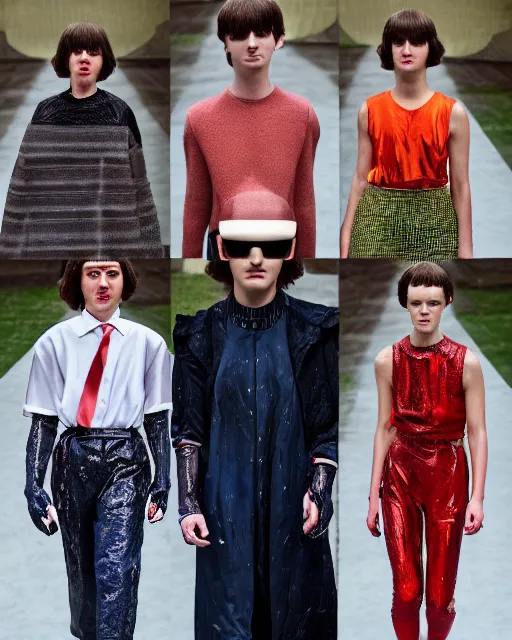 Image similar to hyperrealistic and heavy detailed balenciaga runway show of stranger things in the year 1922 , Leica SL2 50mm, vivid color, high quality, high textured