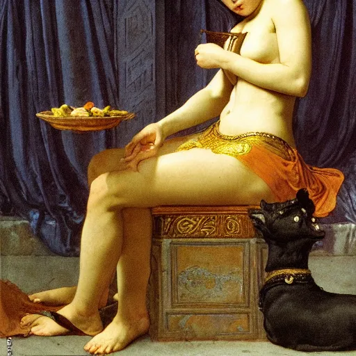 Prompt: cleopatra the fate of ancient food tasters alexandre cabanel