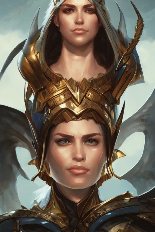 Image similar to amazon valkyrie athena, d & d, fantasy, portrait, highly detailed, headshot, digital painting, trending on artstation, concept art, sharp focus, illustration, art by artgerm and greg rutkowski and magali villeneuve