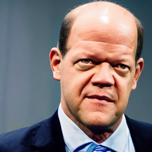 Prompt: Olaf Scholz as Terminator