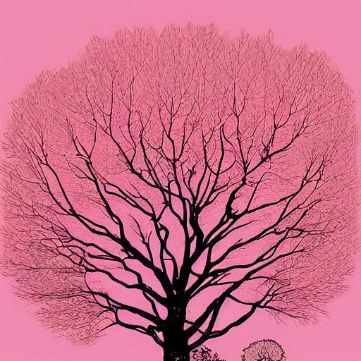 Image similar to Pink tree by moebius