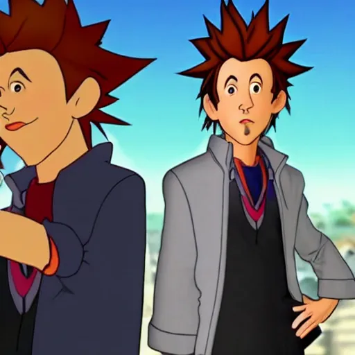 Prompt: jerry seinfeld sora cosplay, kingdom hearts