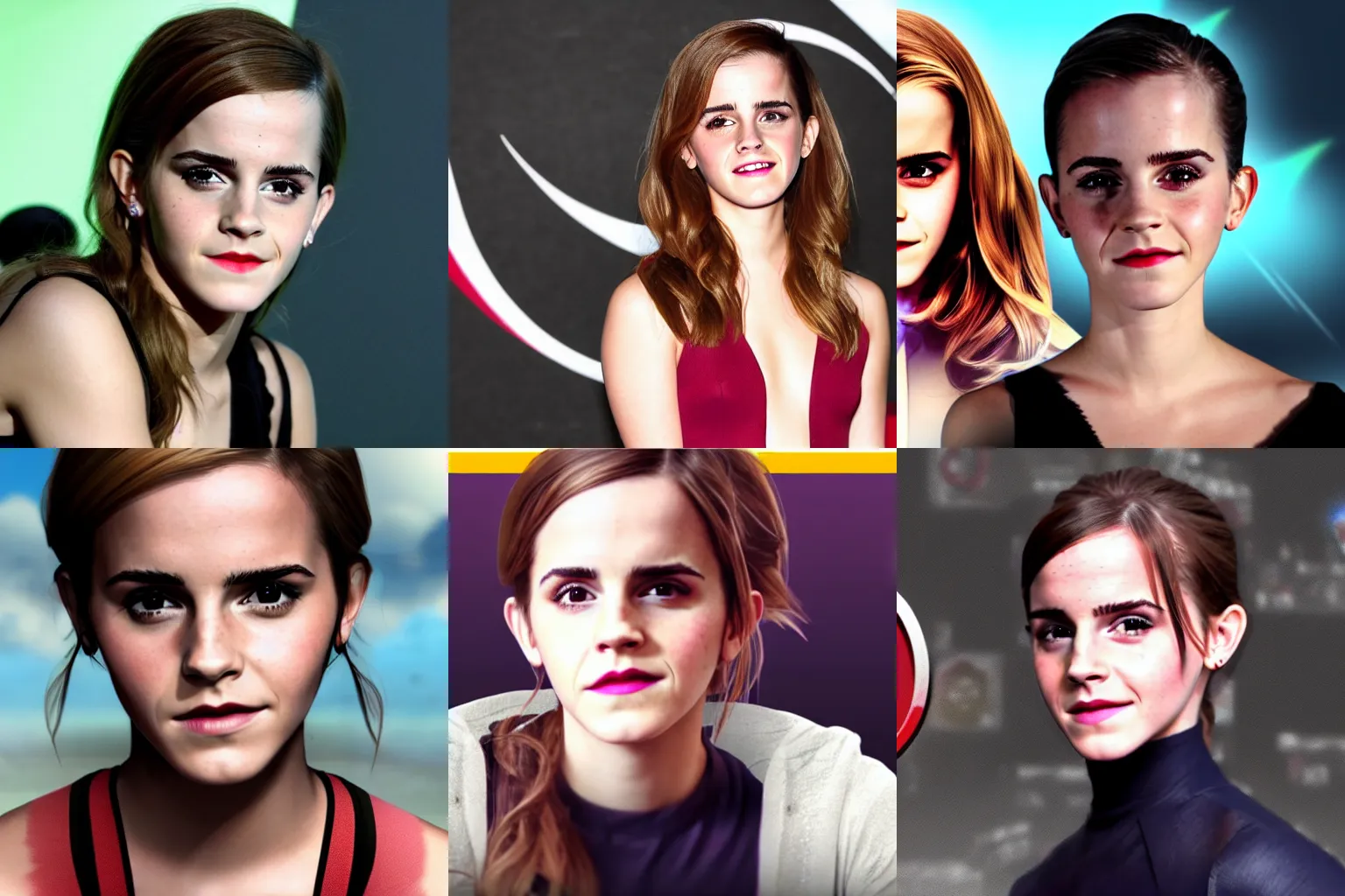 Prompt: Emma Watson as a gaming Let\'s Play Youtuber