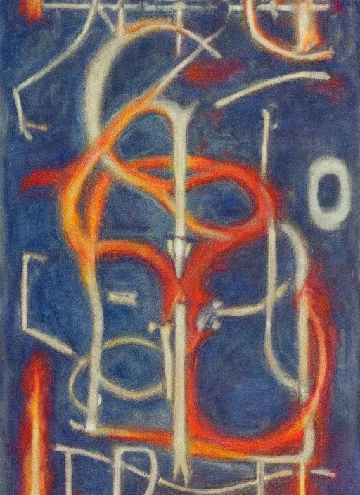 Prompt: biomechanical talisman of the voorish sign by maggi mcdonald, mark rothko, sabina klein