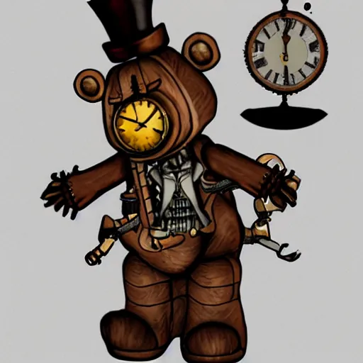 Image similar to Freddy fazbear steampunk